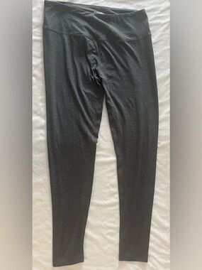 Wander by Hottotties Natalie Thermal Leggings NWOT Large Black Gray Stretch